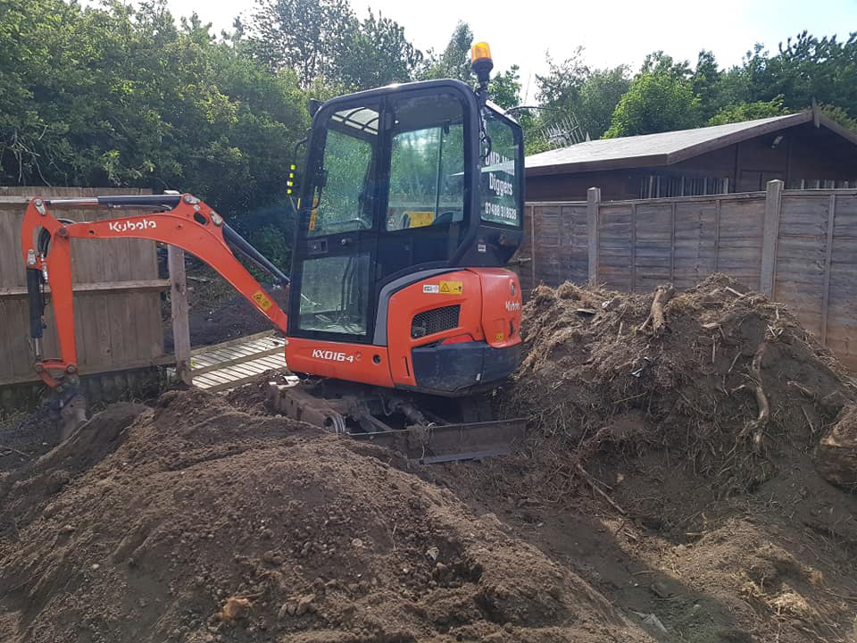 Operated Mini Digger Hire Wolverhampton DMB Mini Digger & Driver Hire
